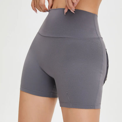 Tight Women'S Shorts Sexy Cycling Shorts Elastic High Waist Shorts Back Pockets Breathable Sport Shorts Ropa De Mujer